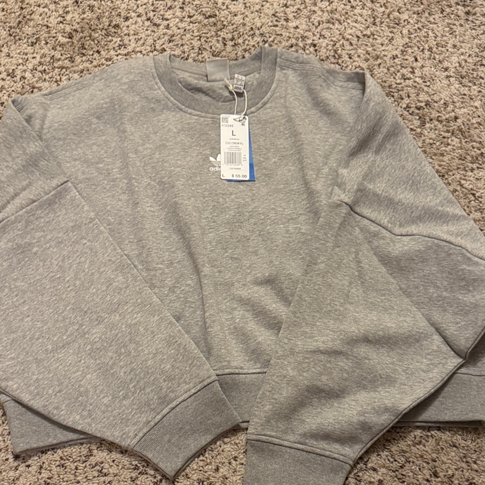 Adidas Heather Gray Crewneck Sweatshirt